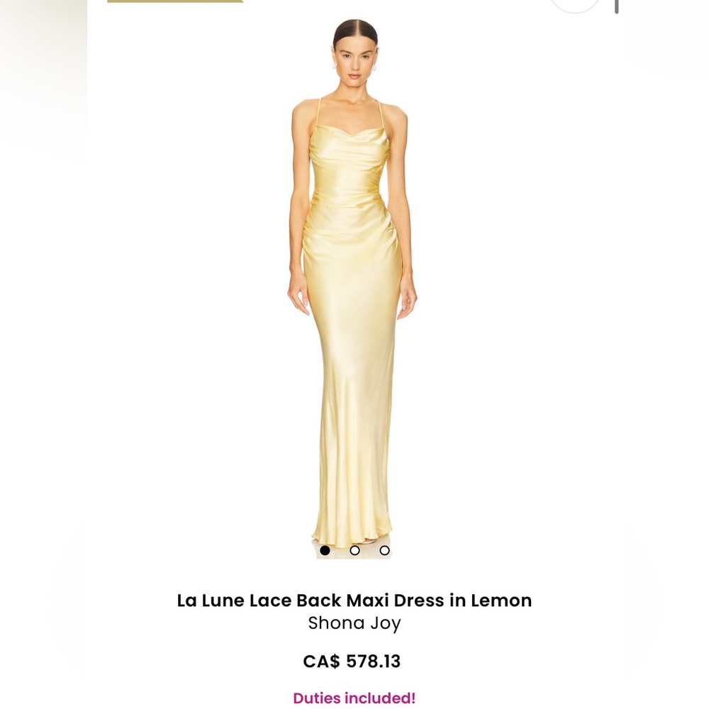 revolve - Shona Joy Lace Back Maxi Dress in Yellow
